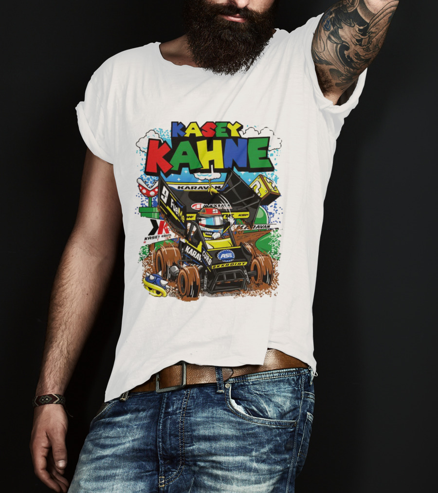 Kasey Kahne KKR Dirt Karavan Curb Racing Cartoon Fuel Me T-Shirt
