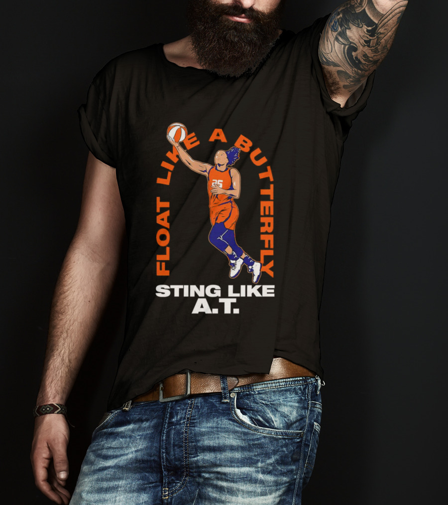 Alyssa Thomas Float Like A Butterfly Sting Like A.T. Connecticut Sun Basketball Player T-Shirt