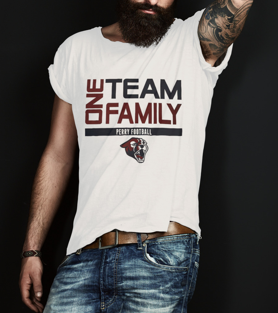 One Team Family Perry Football Panther T-Shirt