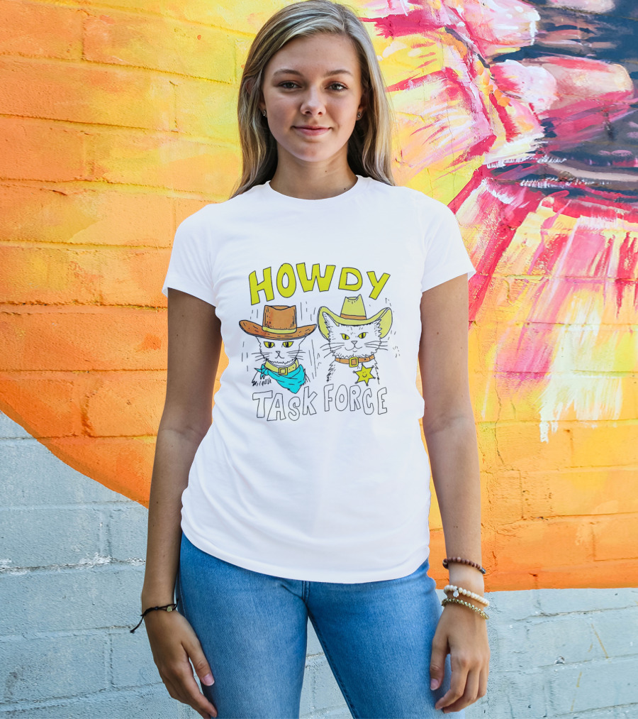 Howdy Cat Task Force Cowboy Cats T-Shirt