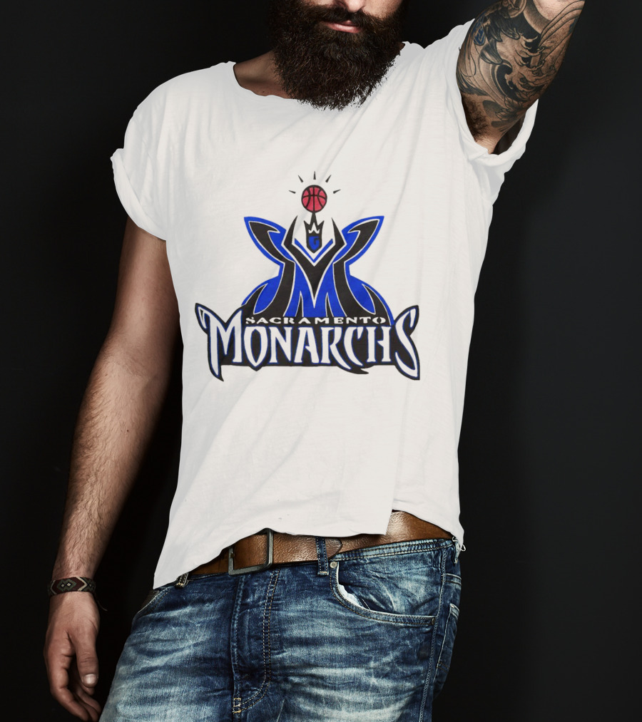 Sacramento Monarchs Basketball Logo Emblem T-Shirt