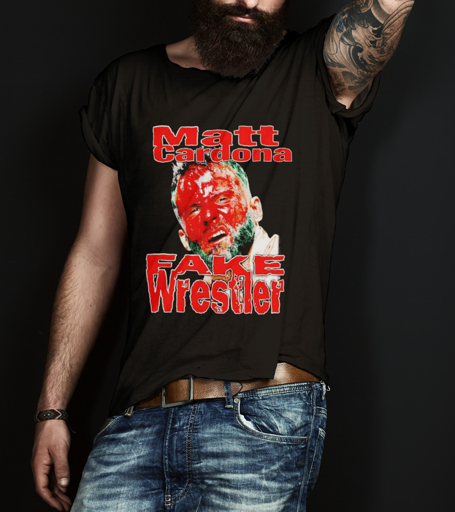 Matt Cardona Bloodied Face Fake Wrestler T-Shirt
