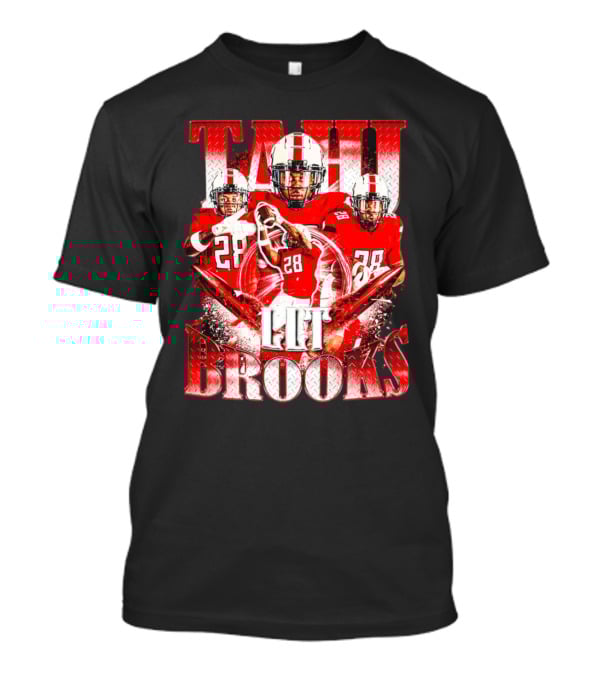 Tahj Brooks LLT Texas Tech Red Raiders Football Vintage Player Number 28 T-Shirt