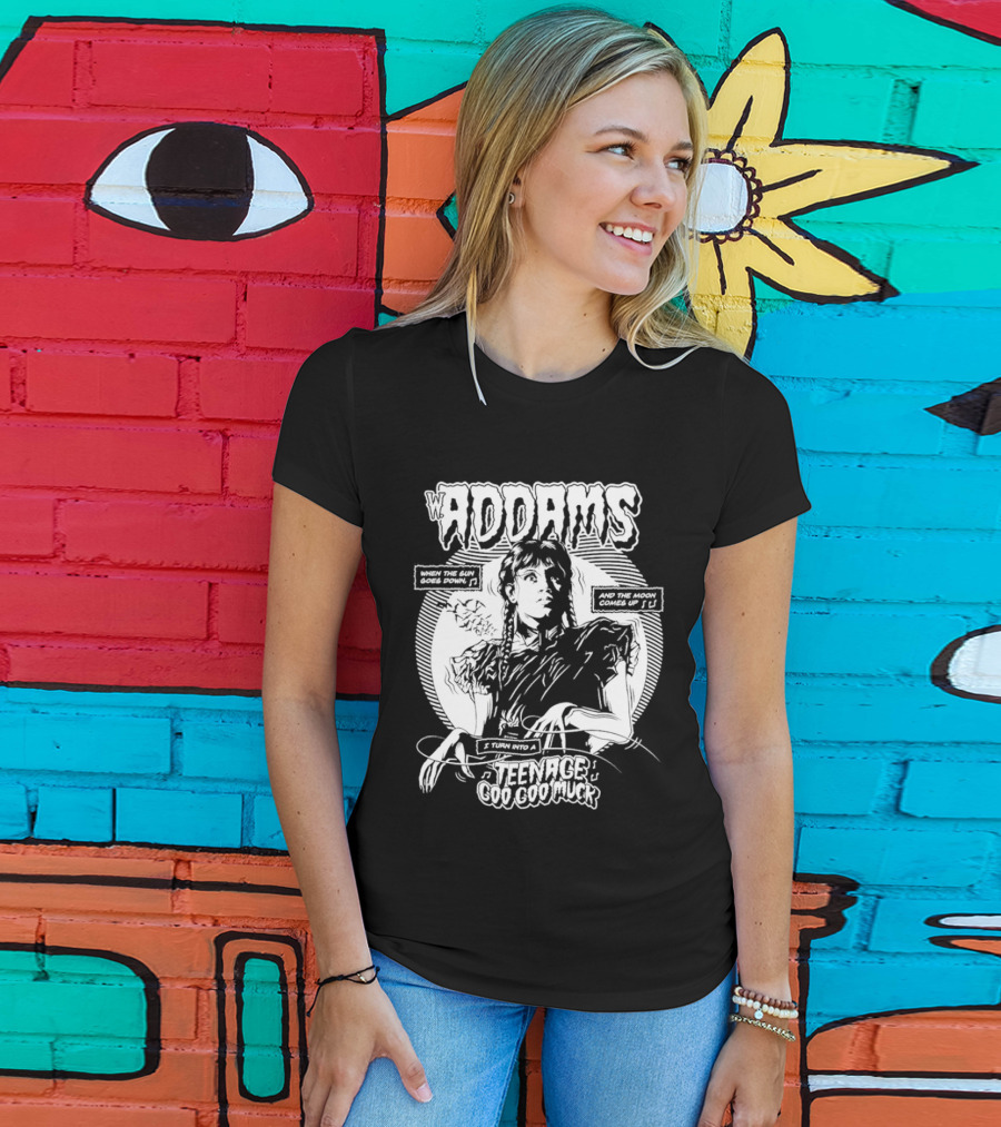 Wednesday Addams When The Sun Goes Down Teenage Goo Goo Muck T-Shirt