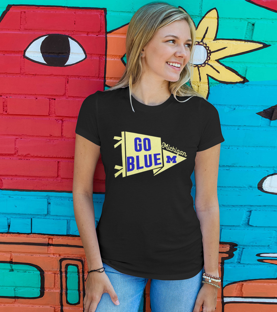 Go Blue Michigan M Pennant T-Shirt
