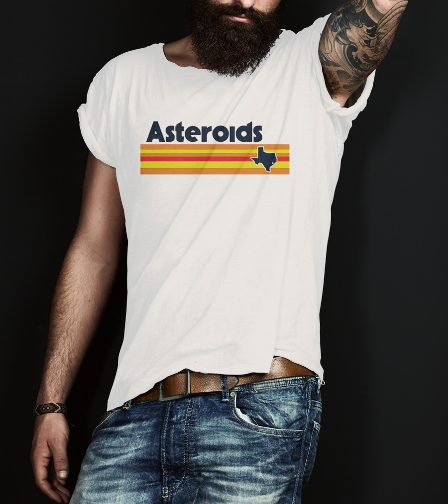 Asteroids Houston Astros Texas Stripe T-Shirt