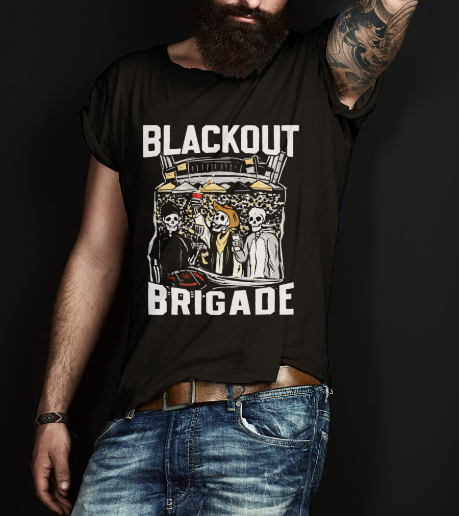 Blackout Brigade Colorado Buffaloes Football Stadium Skeletons Party T-Shirt