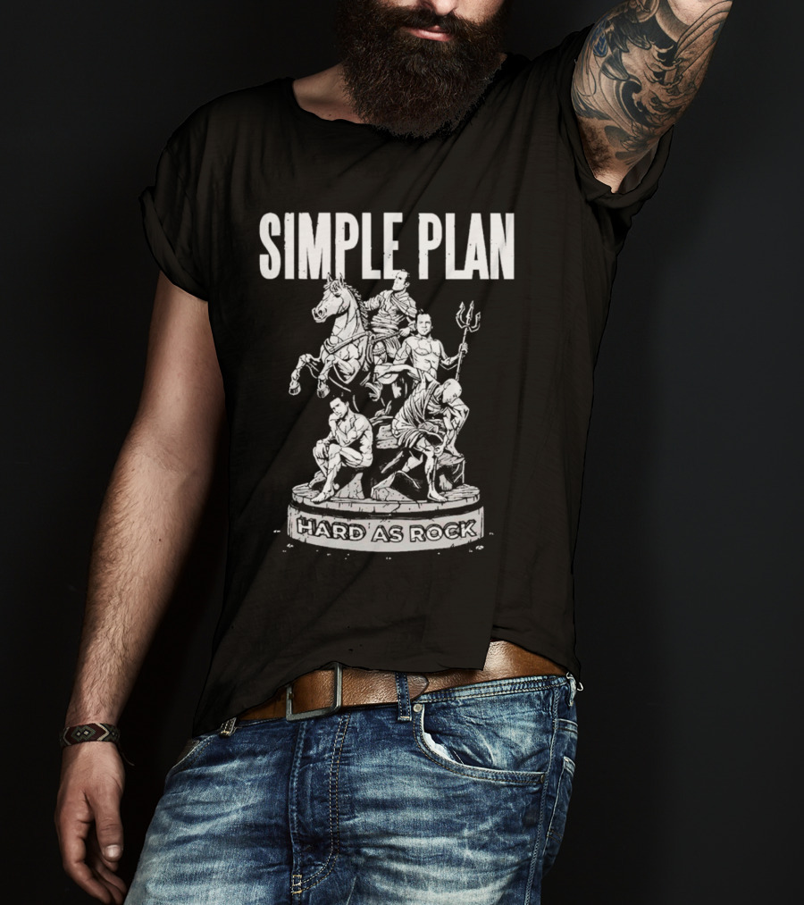 Simple Plan Hard As Rock Statue T-Shirt