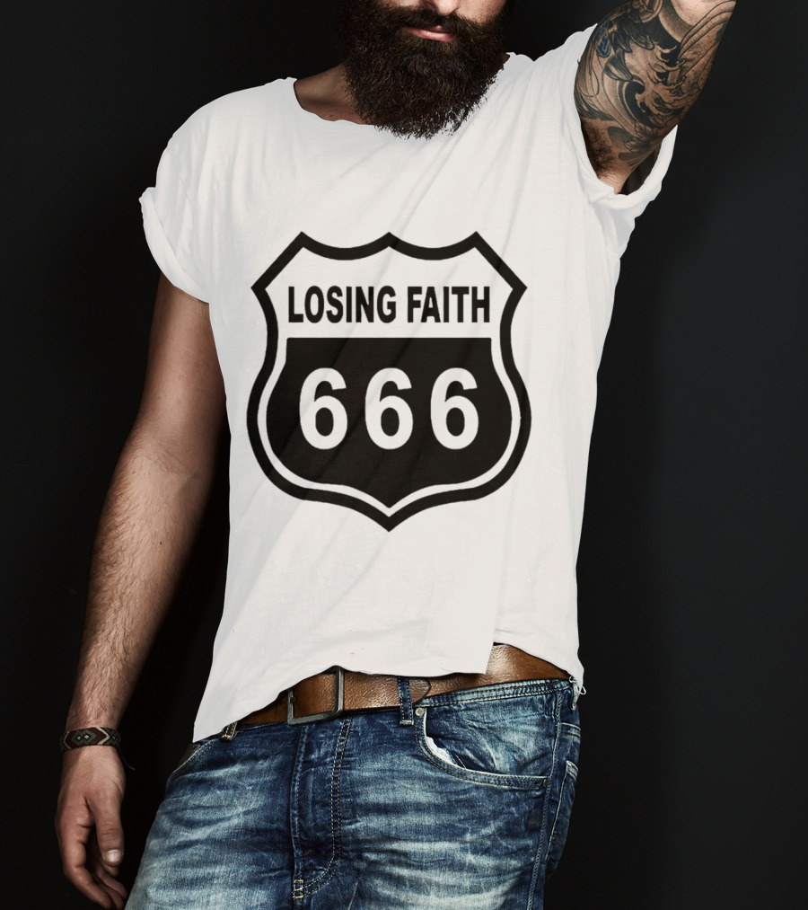 Losing Faith 666 Nikki Sixx Motley Crue Emblem T-Shirt