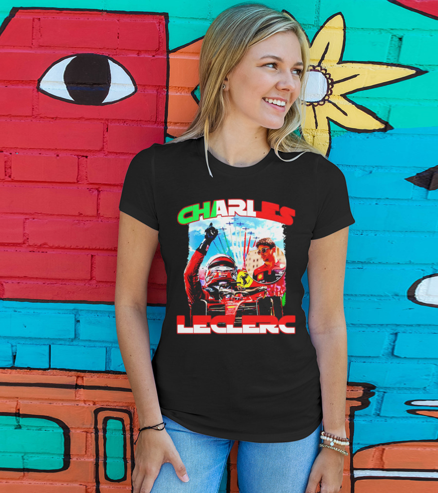 Charles Leclerc Ferrari Formula 1 Racing Champion T-Shirt
