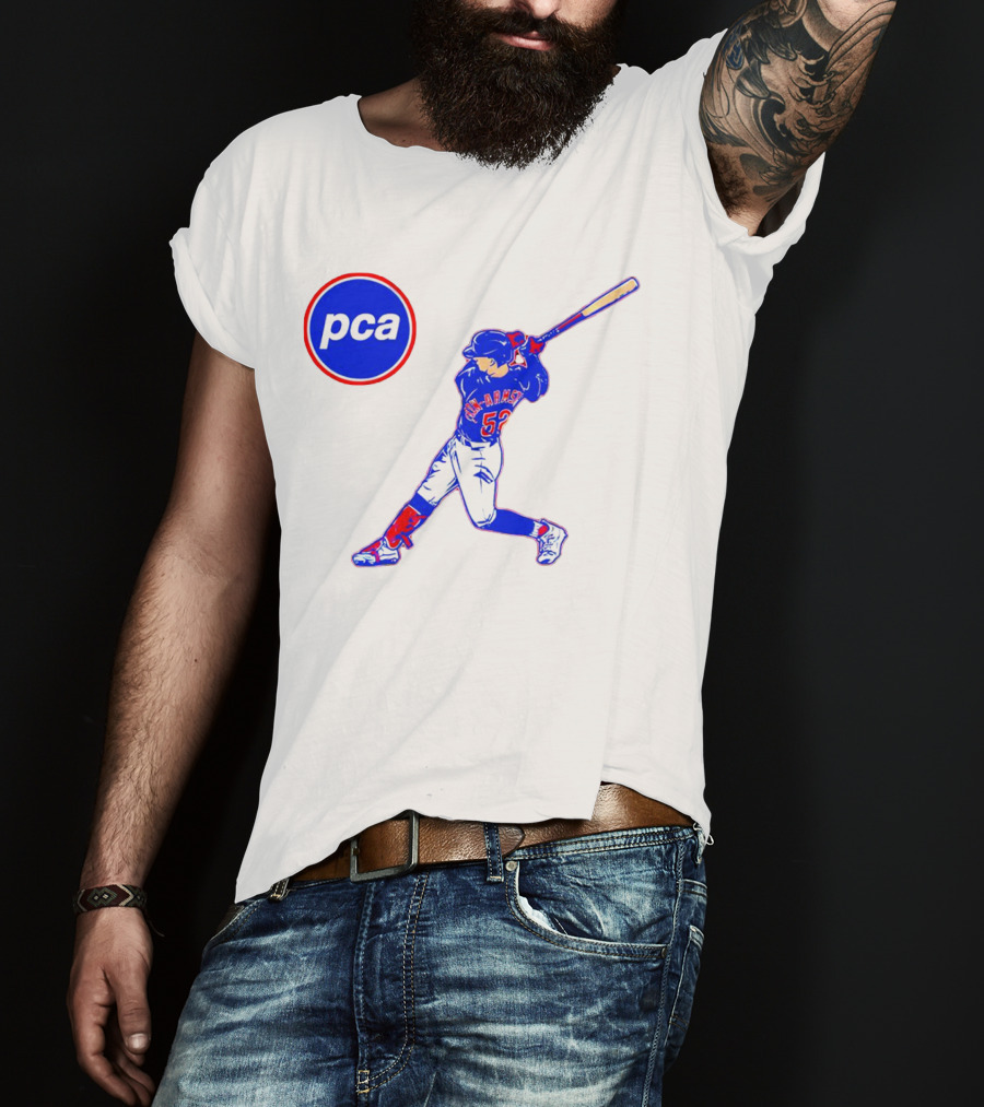 PCA Pete Crow-Armstrong Chicago Cubs Baseball Player Swinging Bat T-Shirt