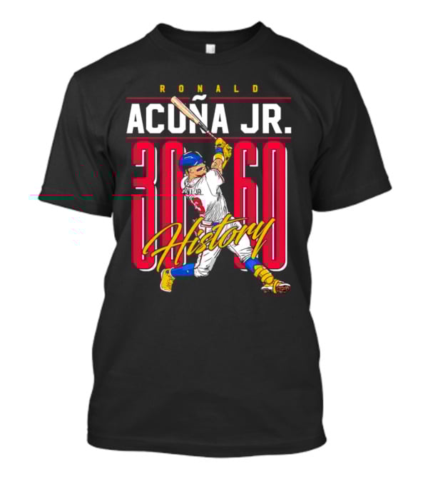 Ronald Acuña Jr. 30 60 History Atlanta Braves Baseball Iconic Achievement T-Shirt