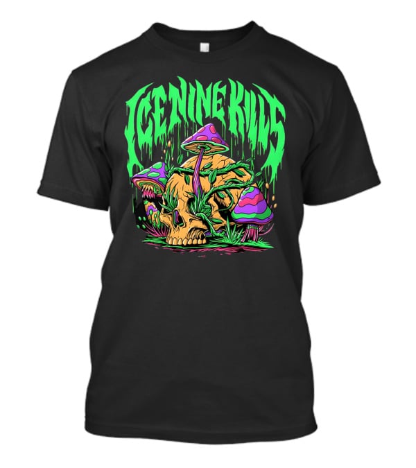 Ice Nine Kills Skull With Psychedelic Mushrooms T-Shirt