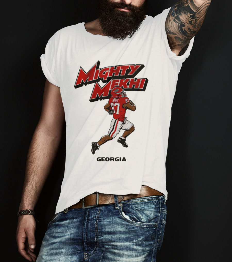 Mighty Mekhi Mews 87 Georgia Bulldogs T-Shirt