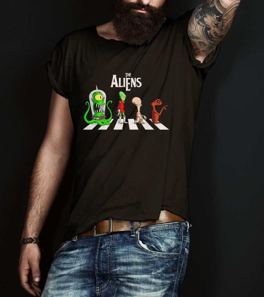 The Aliens Pop Culture Abbey Road Crossover T-Shirt