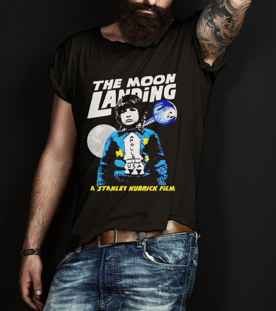 The Moon Landing Apollo USA A Stanley Kubrick Film T-Shirt
