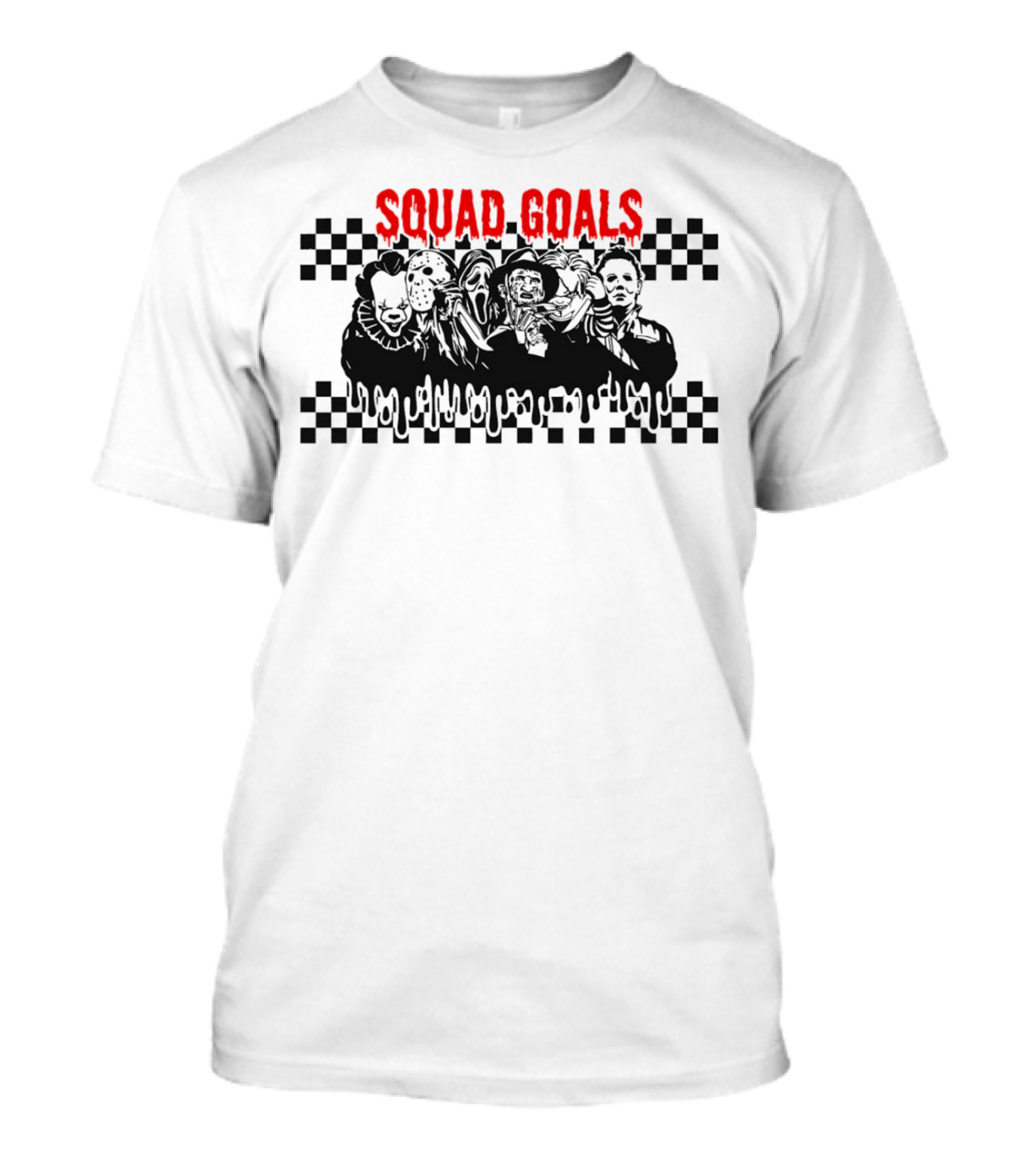Squad Goals Halloween Horror Character Vintage Icons T-Shirt