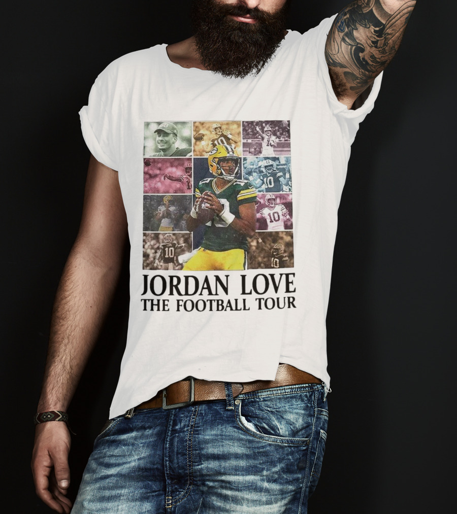 Jordan Love Green Bay Football Highlights Tour T-Shirt