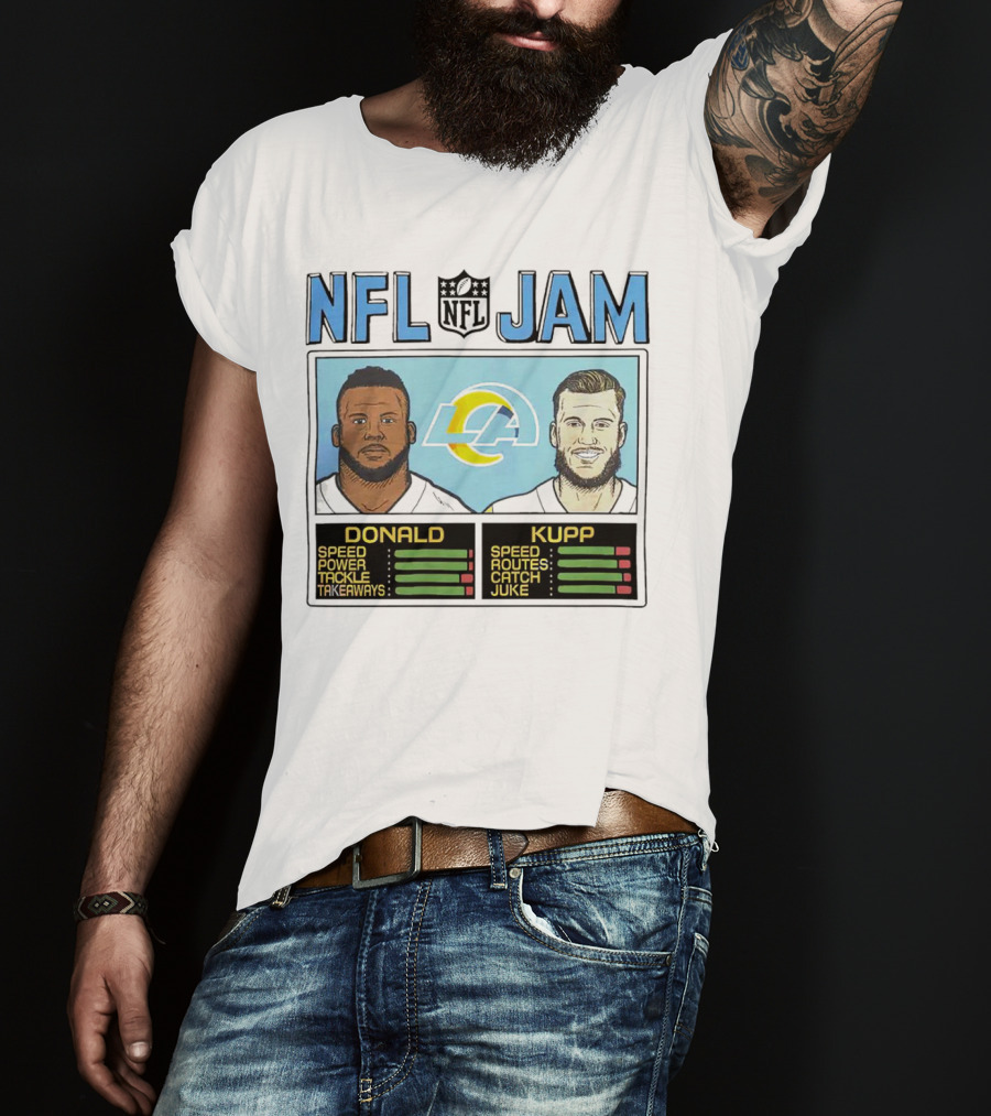 NFL Jam Rams Donald Kupp Speed Power Tackles Routes T-Shirt
