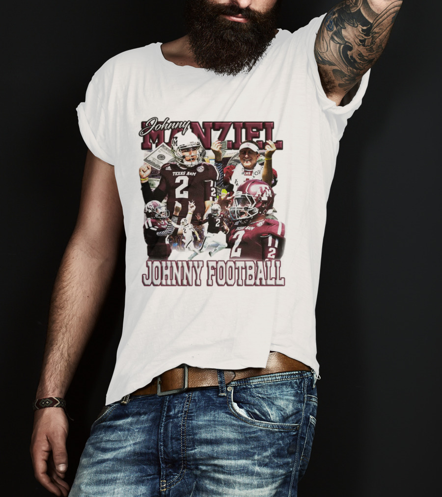 Johnny Manziel Texas A&M Aggies Johnny Football Number 2 College Football Legend T-Shirt