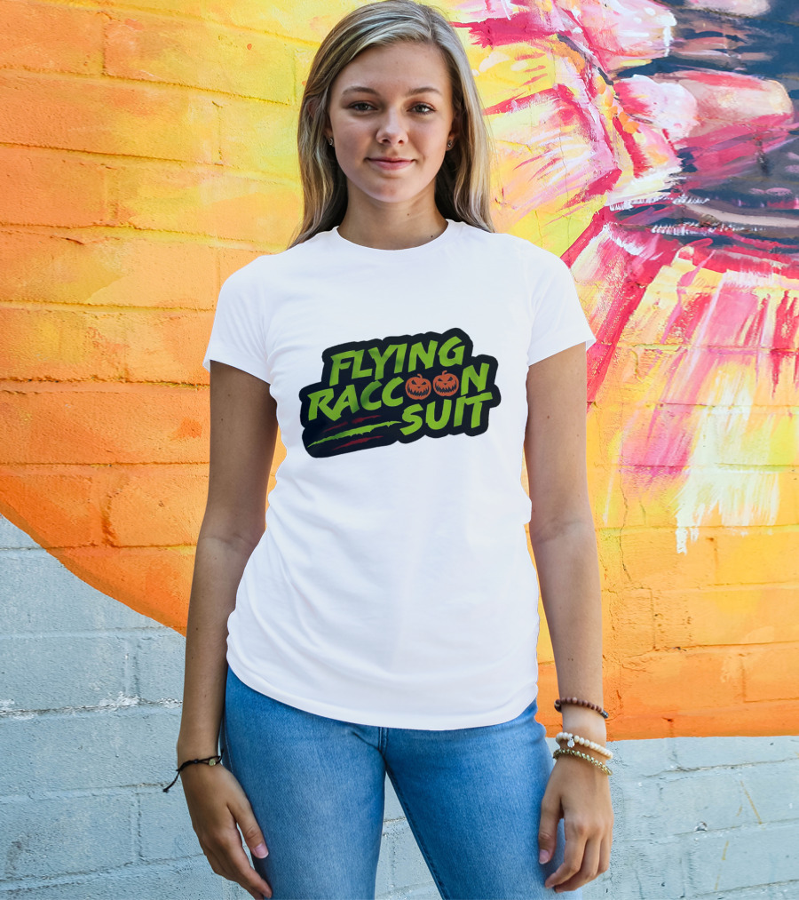 Flying Raccoon Suit This Is Skaloween Jack-O'-Lantern Claw Marks T-Shirt