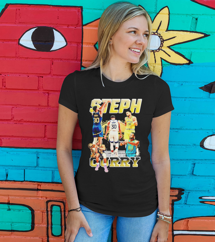 Steph Curry Golden State Warriors NBA Champion Iconic Moments T-Shirt
