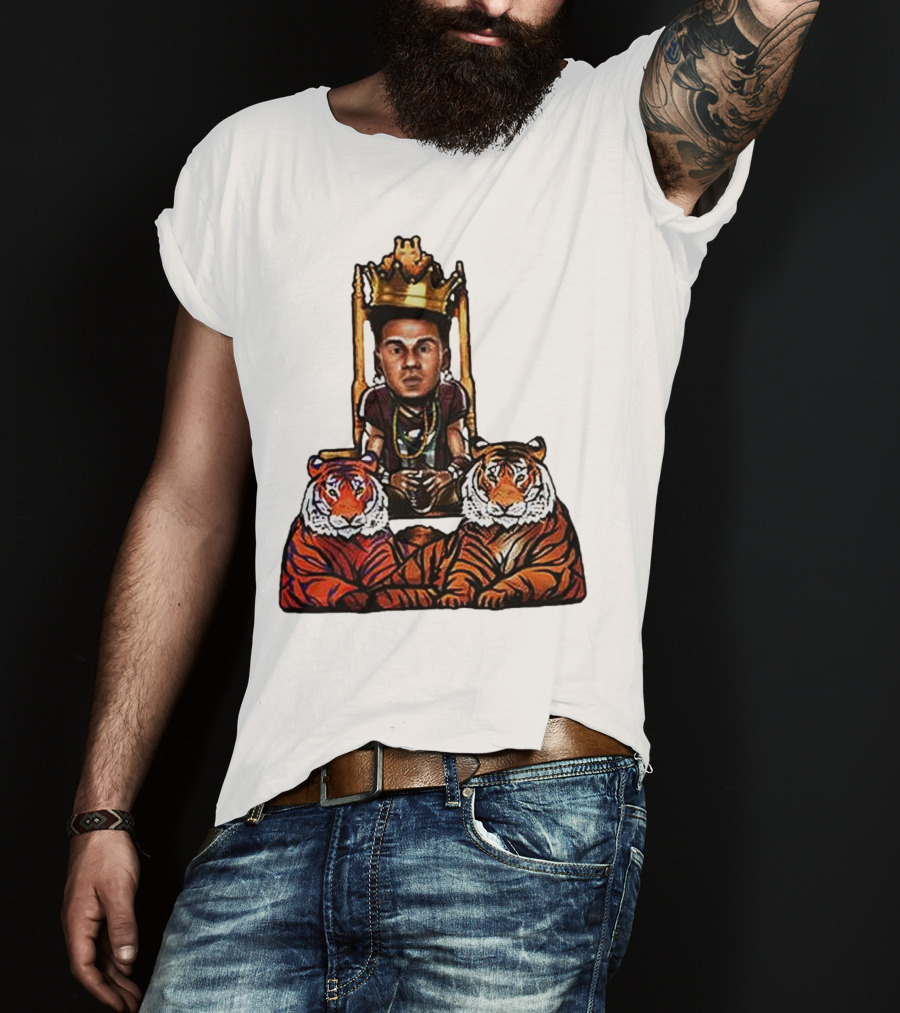 Jordan Travis Tigers King Florida State Seminoles Throne With Crown And Tigers T-Shirt