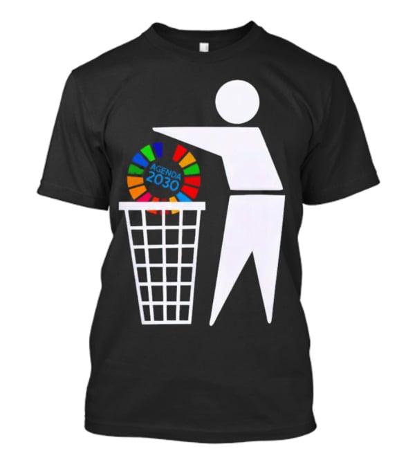 Bin Agenda 2030 Global Goals Symbol In Trash T-Shirt