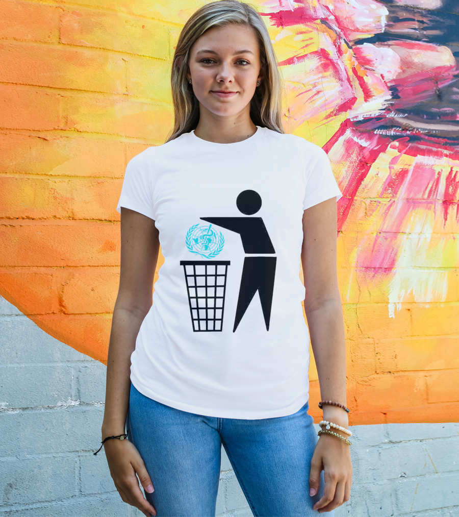 Bin The WHO Emblem Discard Gesture T-Shirt
