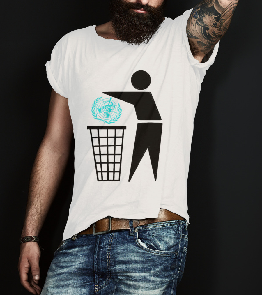 Bin The WHO Emblem Discard Gesture T-Shirt