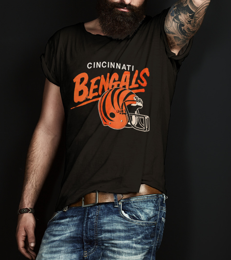 Cincinnati Bengals Football Team Helmet T-Shirt