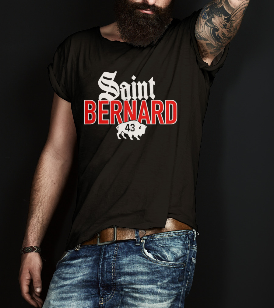 Saint Bernard 43 Buffalo Red White Iconic Sports T-Shirt