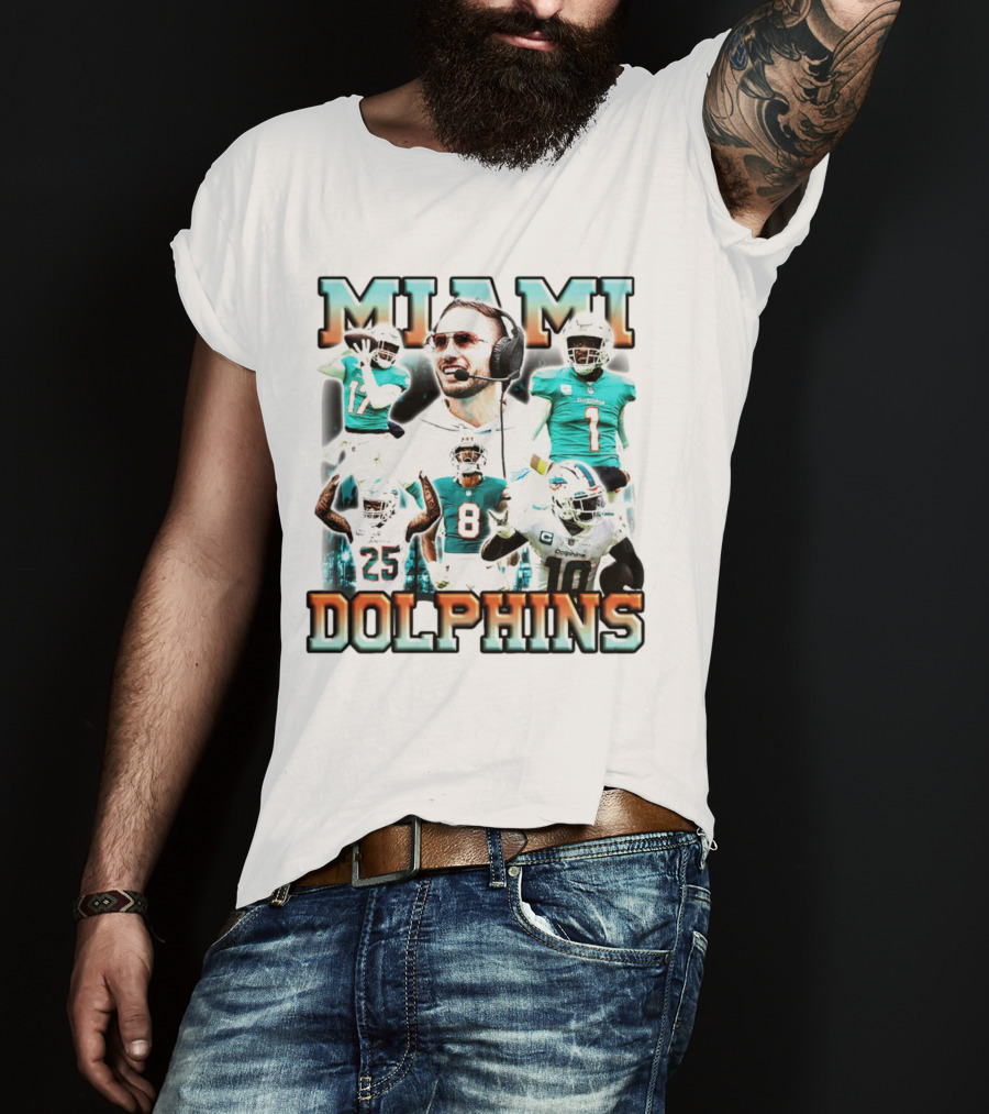 Miami Dolphins Football Members Vintage T-Shirt