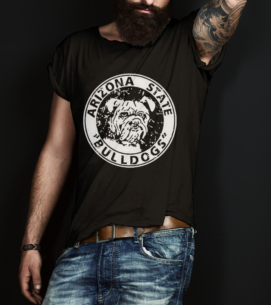 Arizona State Bulldogs Vintage Logo Circular Emblem T-Shirt