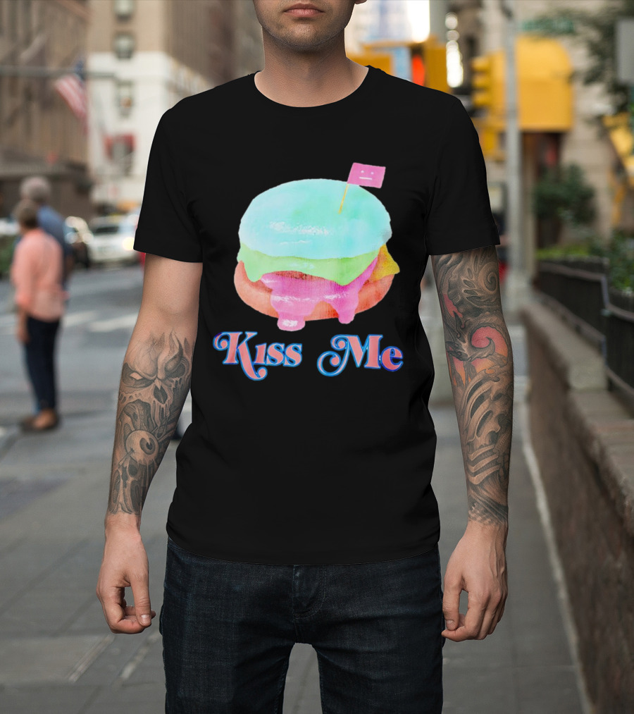 Kiss Me Pastel Burger Flag T-Shirt