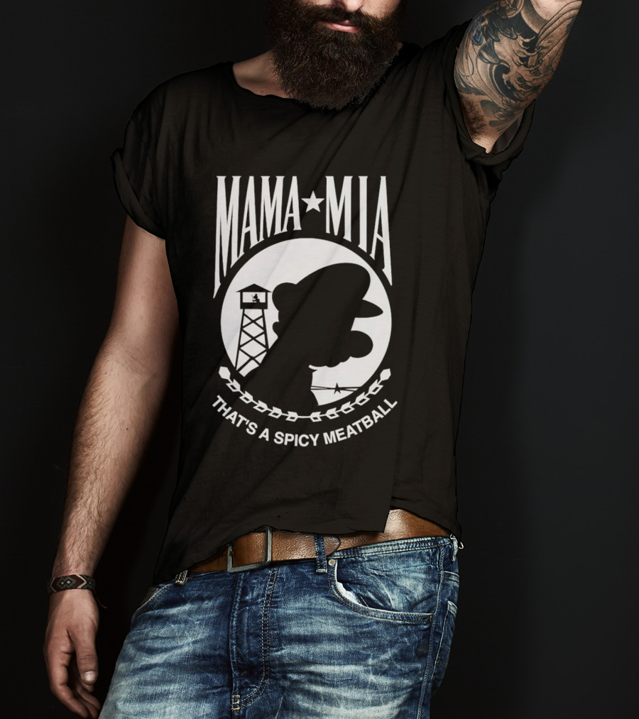 MAMA MIA THAT'S A SPICY MEATBALL Mario Silhouette Prison Tower T-Shirt