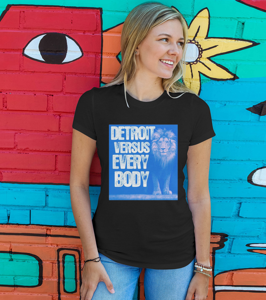 Detroit Lions Versus Everybody Lion T-Shirt