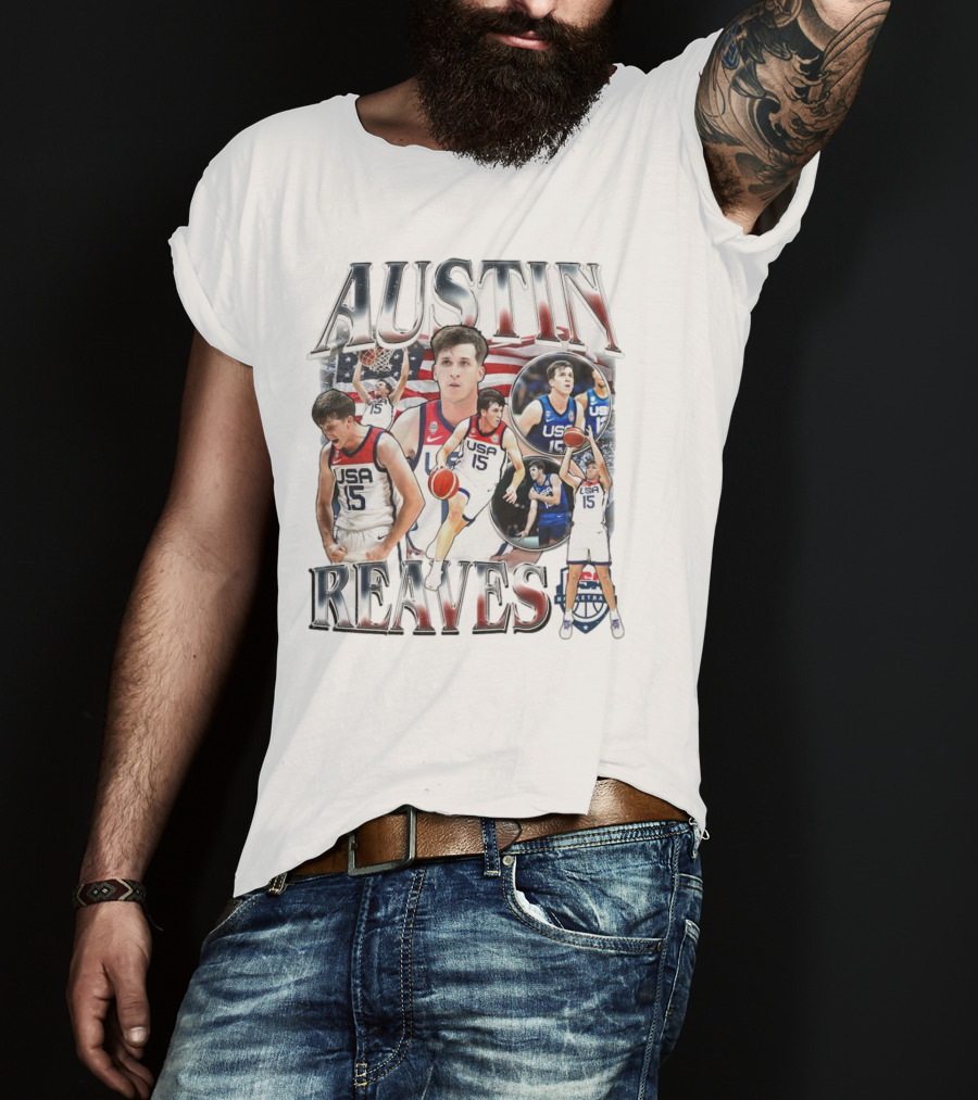 Austin Reaves USA National Basketball Team Highlights And Portrait Collection T-Shirt