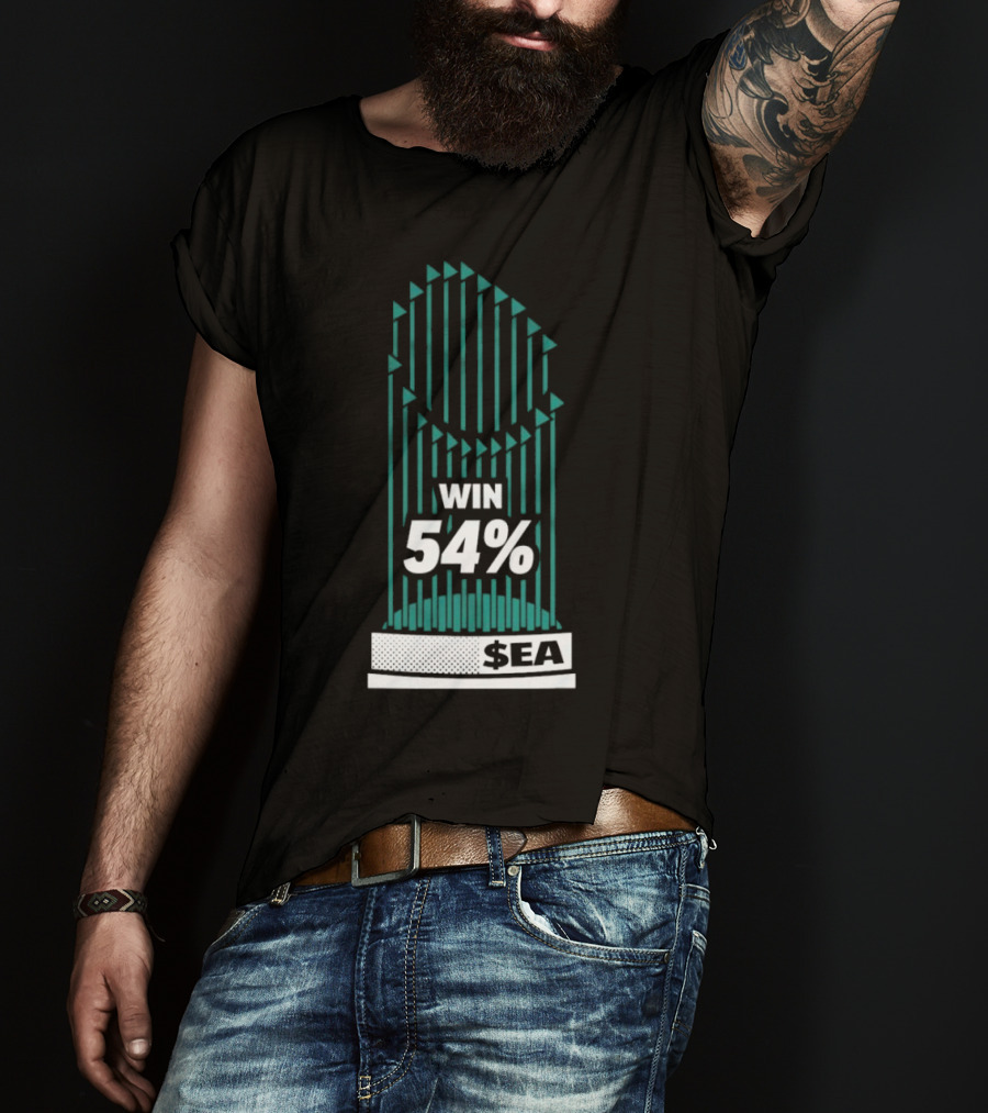 Seattle Mariners Win 54% $SEA Iconic Trophy T-Shirt