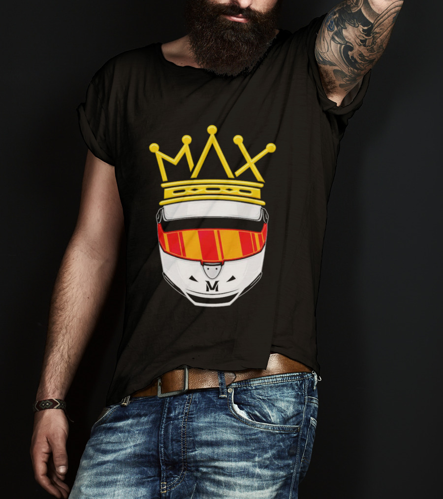 Max Helmet King Racing Congrats Iconic Crown Victory T-Shirt