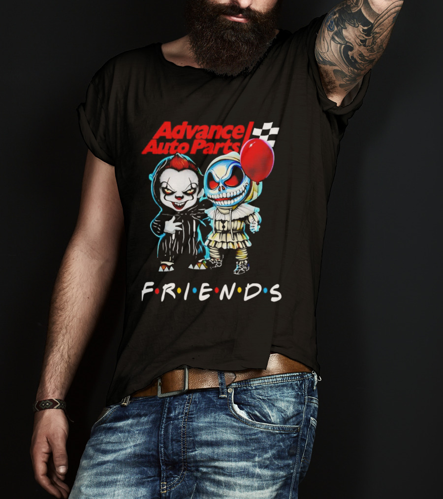 Advance Auto Parts Pennywise Jack Skellington Friends Halloween Red Balloon T-Shirt