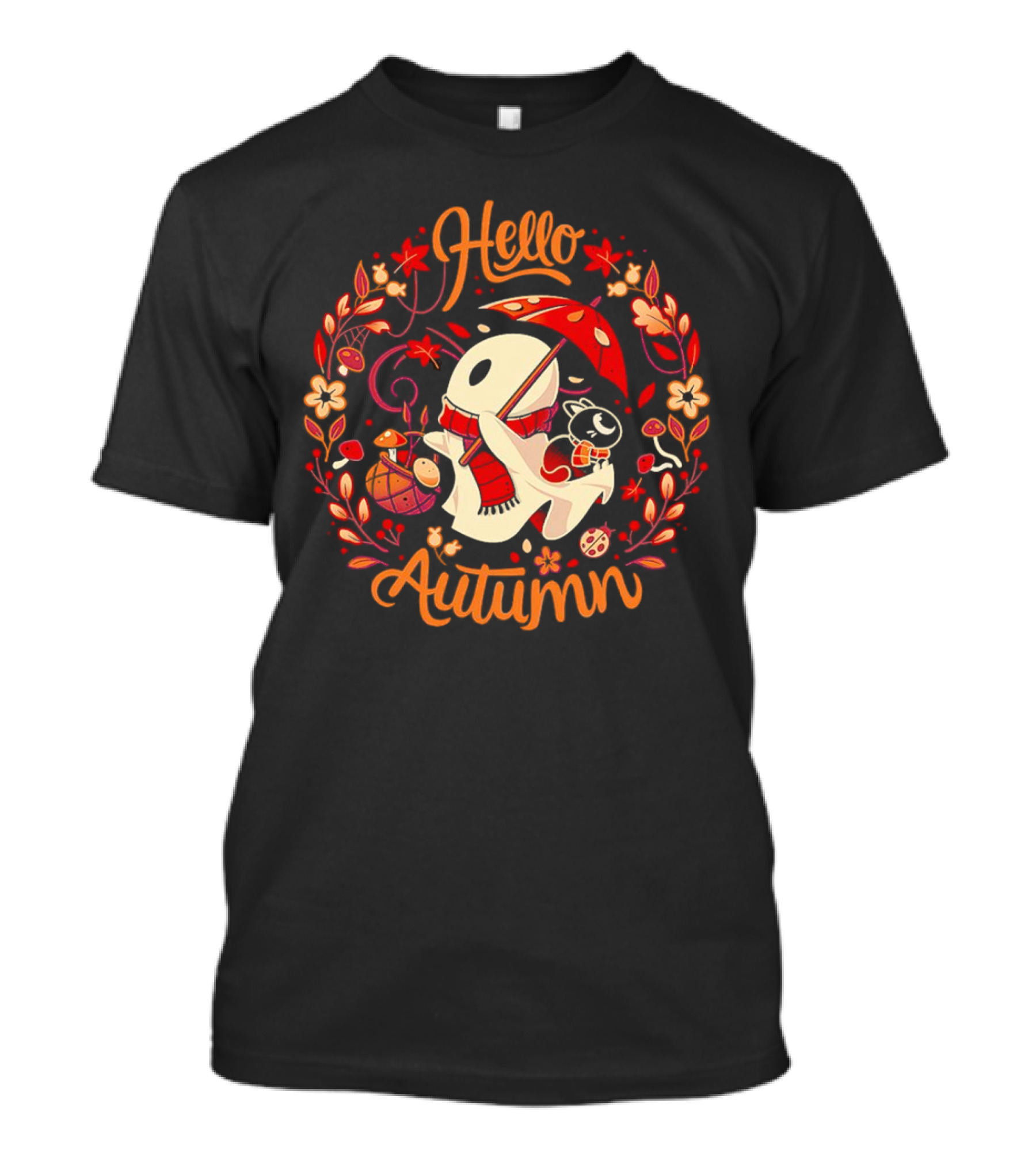 Hello Autumn Spooky Harvest Halloween T-Shirt