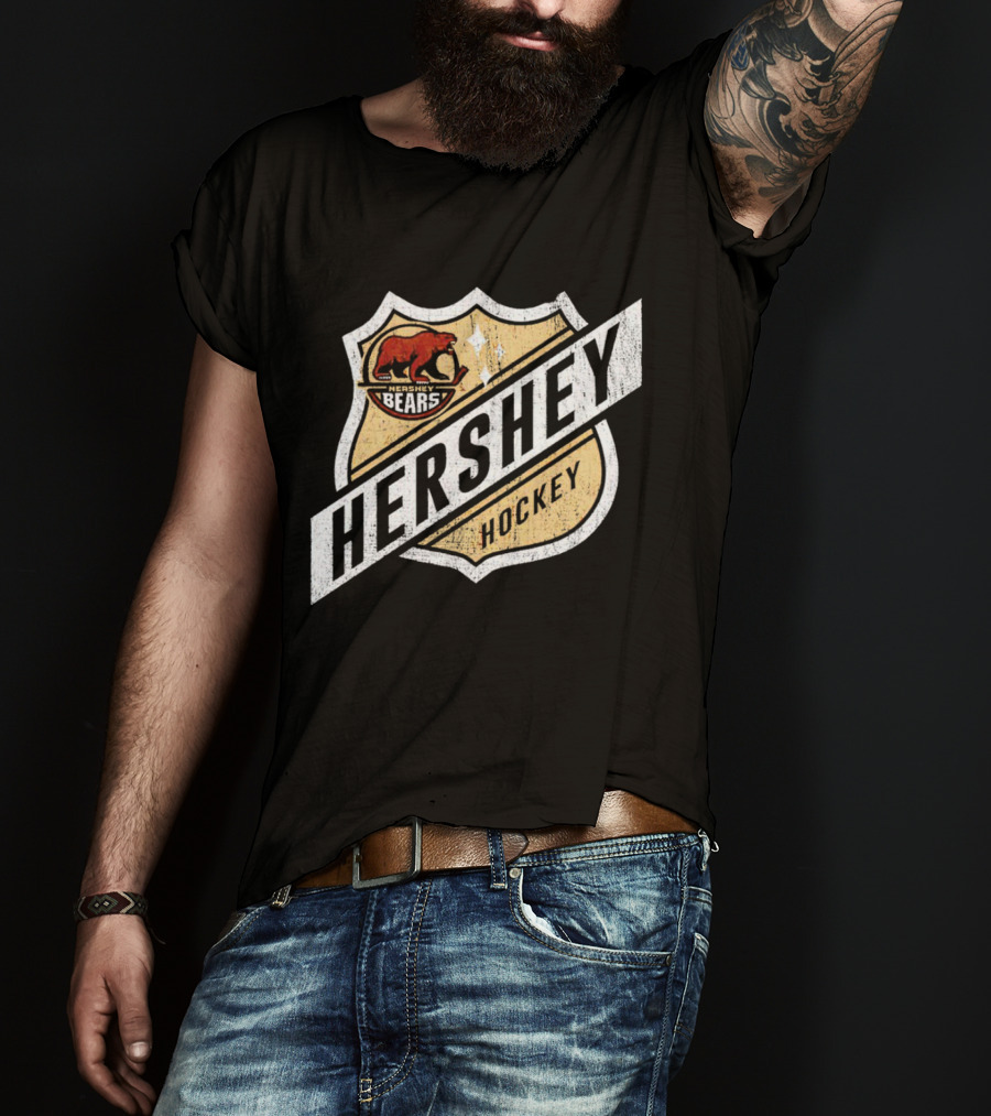 Hershey Bears Vintage Shield Emblem Hockey T-Shirt