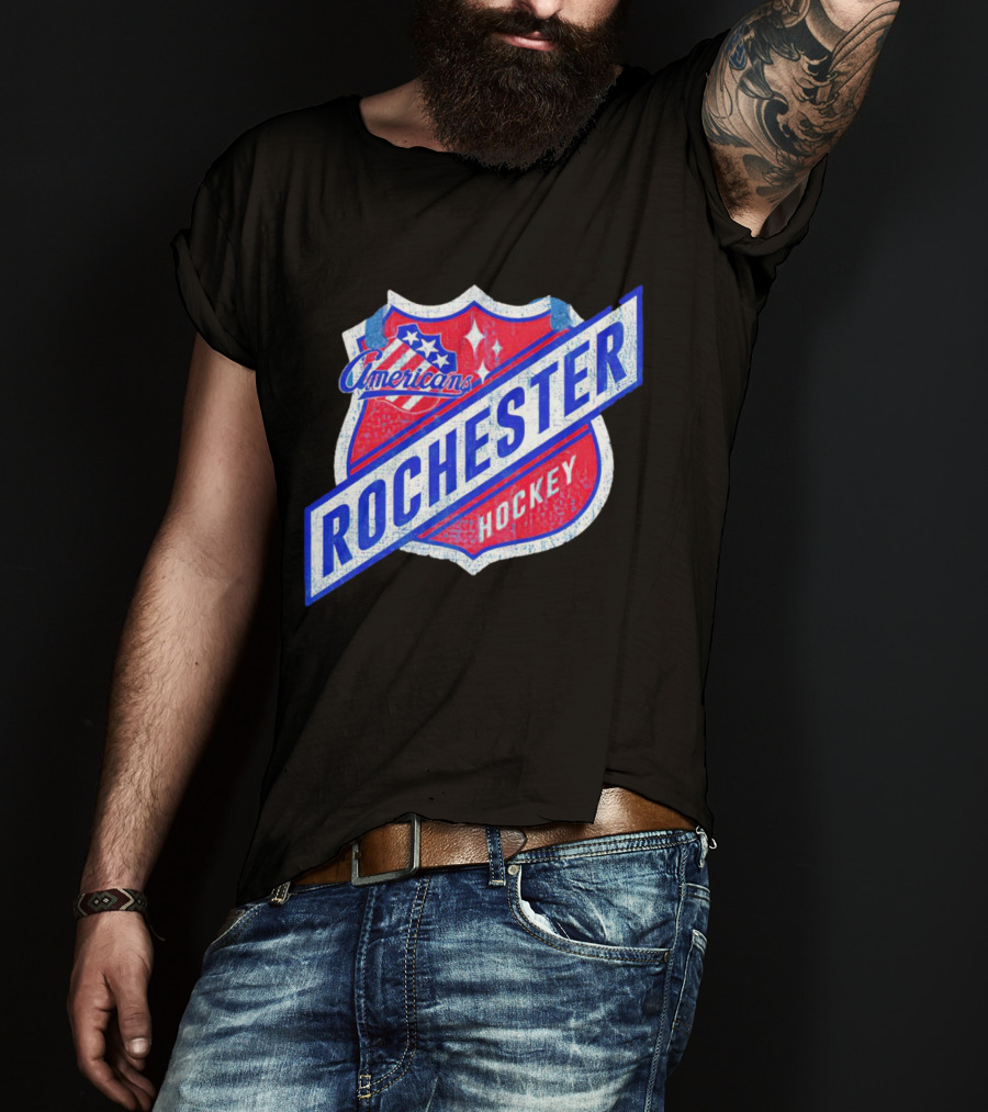 Rochester Americans Hockey Shield Badge T-Shirt