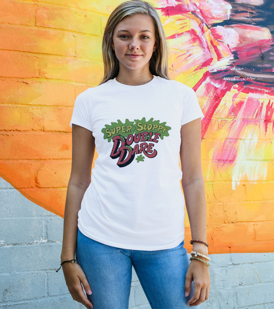Super Sloppy Double Dare Nickelodeon Classic Game Show T-Shirt