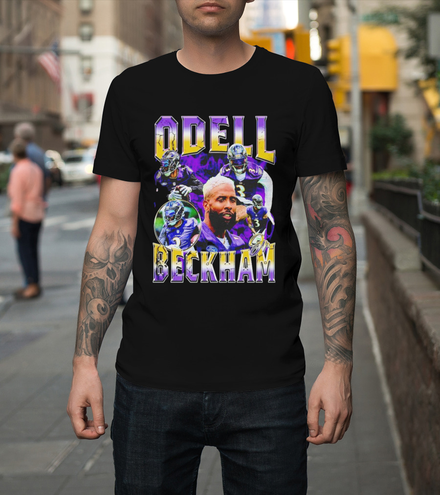 Odell Beckham Jr Baltimore Ravens Football Player Highlights T-Shirt