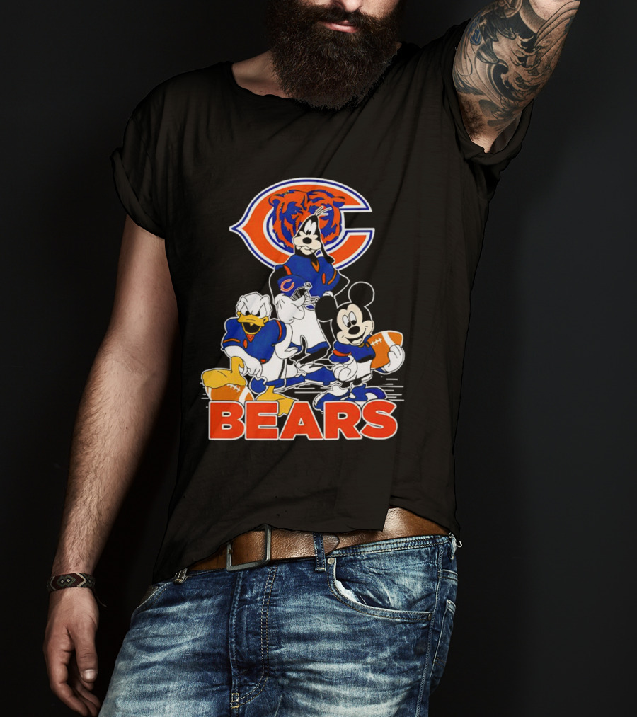 Chicago Bears NFL Football Mickey Mouse And Friends T-Shirt
