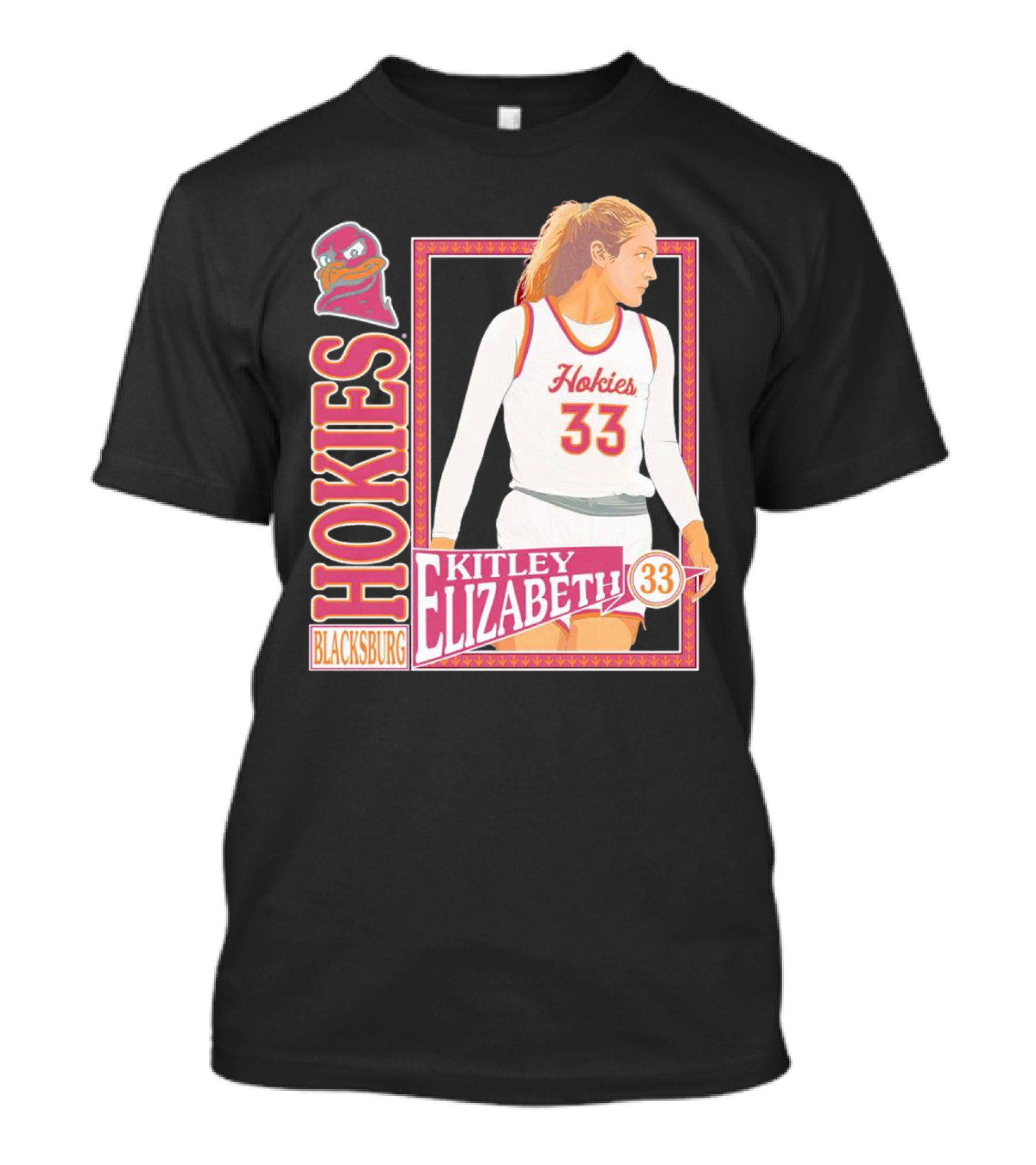 Elizabeth Kitley 33 Virginia Tech Hokies Basketball Blacksburg T-Shirt