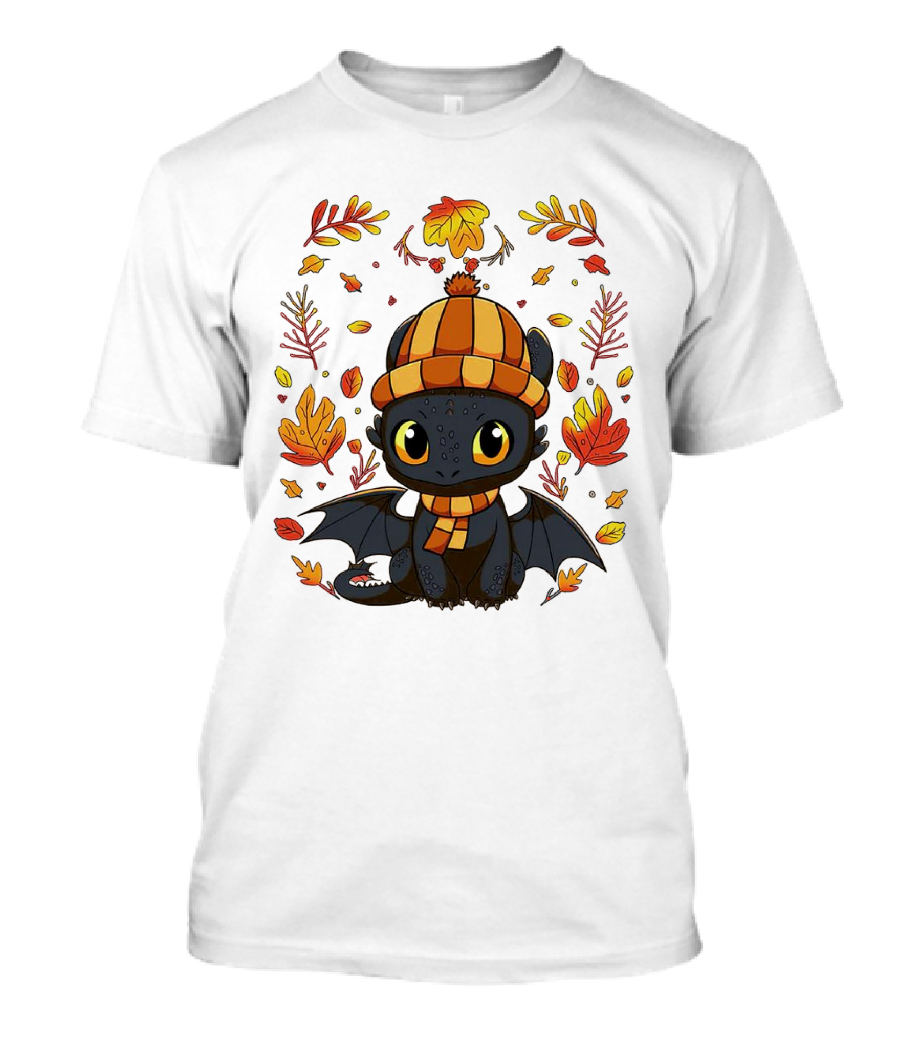 Fall Night Fury Thanksgiving Autumn Leaves T-Shirt