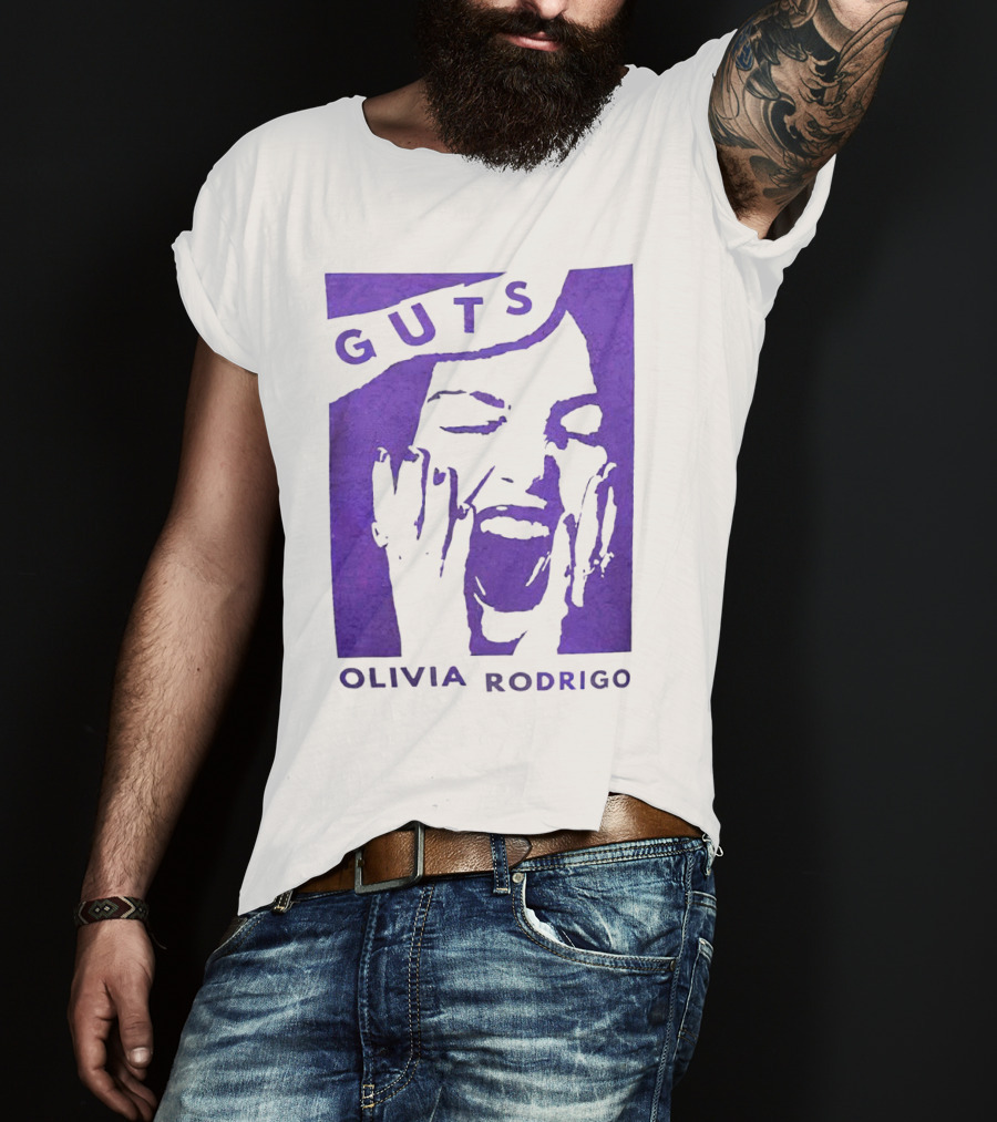 Guts Olivia Rodrigo Vintage Purple Face T-Shirt